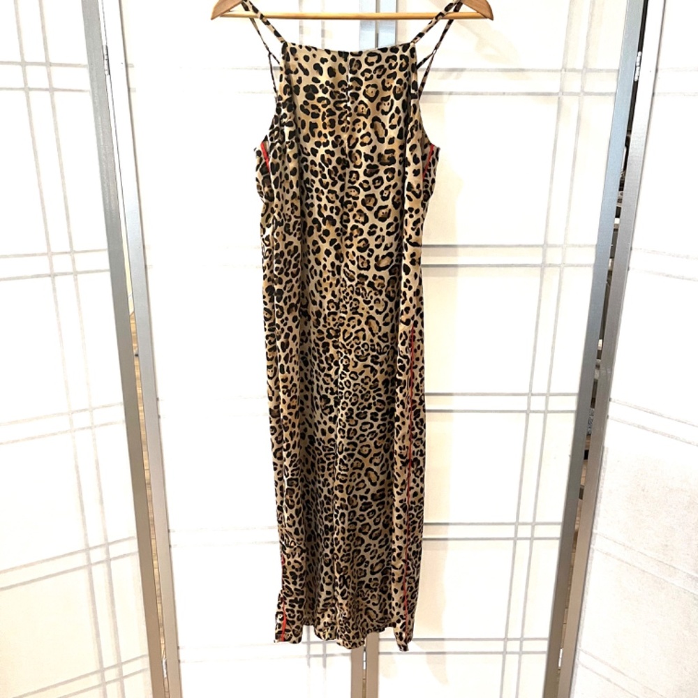Topshop Leopard Print Jumpsuit With Side Red Stri… - image 3